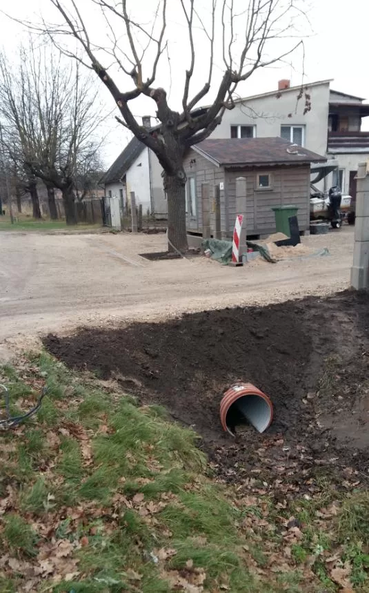 Esošā grāvja pārbūve par segto vadu Garozas ielā, Jelgavā